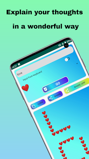 Text to emoji 🤩  emoji letter - Image screenshot of android app