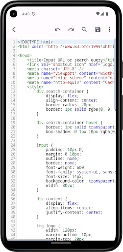 Web Editor - عکس برنامه موبایلی اندروید