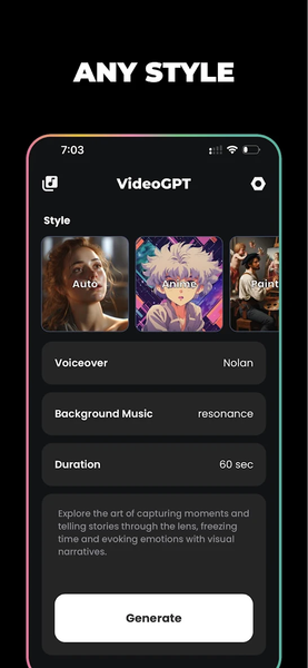 VideoGPT - AI Video Generator - عکس برنامه موبایلی اندروید