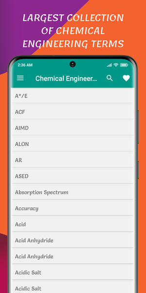 Chemical Enginering Dictionary - Image screenshot of android app