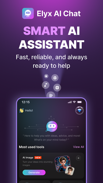 Elyx: AI chatbot & assistant - عکس برنامه موبایلی اندروید