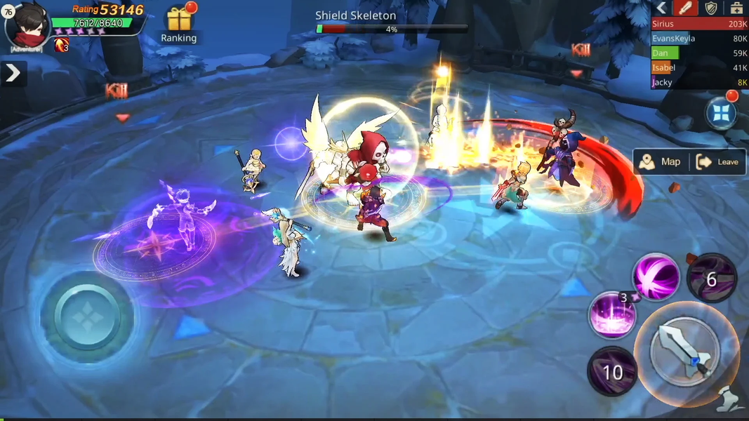 Guardians of Cloudia - Gameplay image of android game