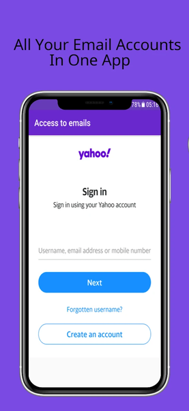 Emails-Access for Yahoo & more - Image screenshot of android app