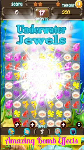 Underwater jewel match 3 - عکس بازی موبایلی اندروید