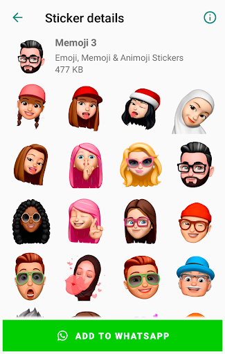 Emoji & Memoji Stickers for WhatsApp WAStickerApps - Image screenshot of android app