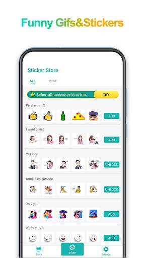 iKeyboard -GIF keyboard,Funny Emoji, FREE Stickers - عکس برنامه موبایلی اندروید