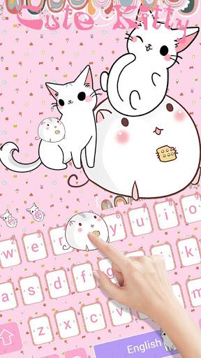 CUTE PINK KITTY Live Wallpaper Theme - Image screenshot of android app