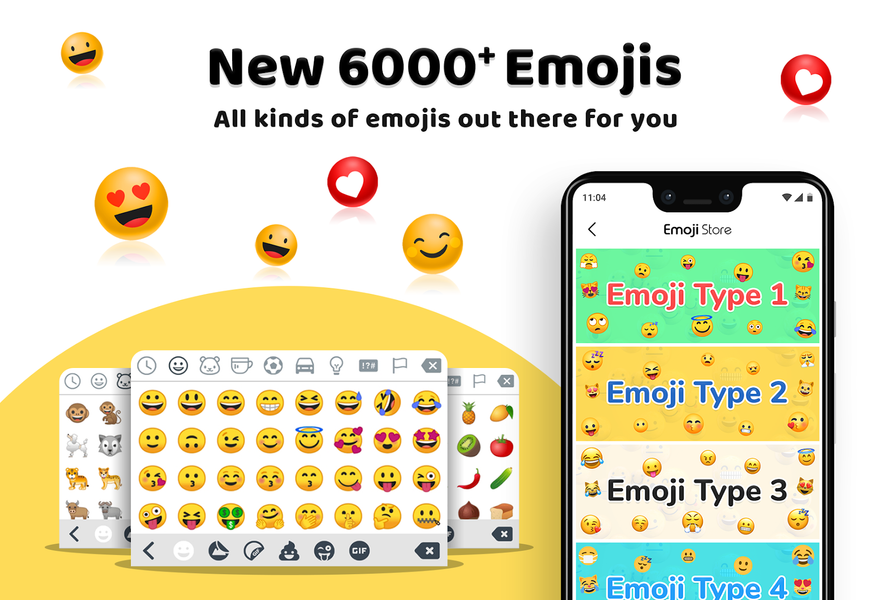 Emoji Keyboard - Cute Facemoji - عکس برنامه موبایلی اندروید