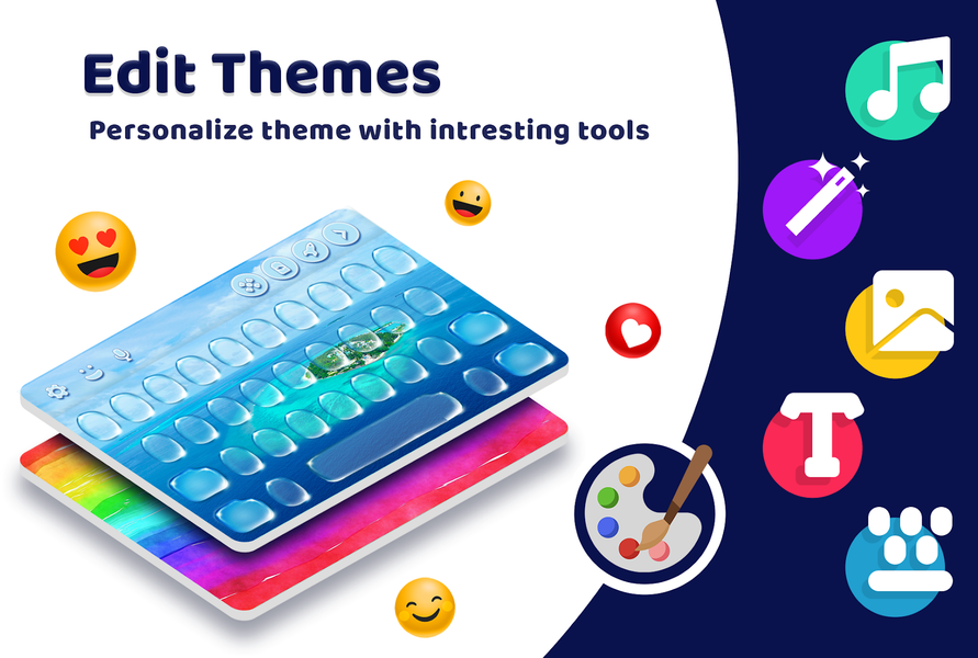 Emoji Keyboard - Cute Facemoji - عکس برنامه موبایلی اندروید