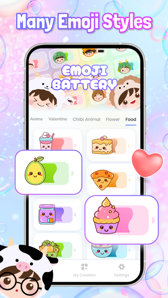 Emoji Battery Widget: Icon Bar - Image screenshot of android app