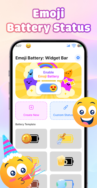 Emoji Battery: Widget Bar - Image screenshot of android app