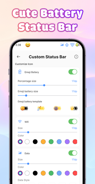 Emoji Battery: Widget Bar - عکس برنامه موبایلی اندروید