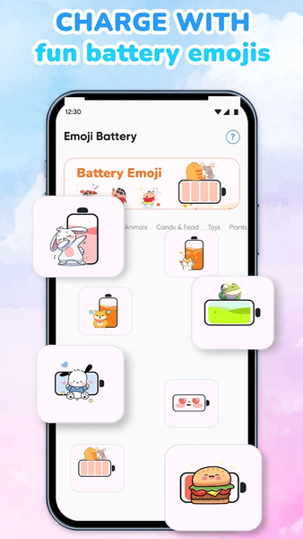 Emoji Battery: Status Bar - عکس برنامه موبایلی اندروید