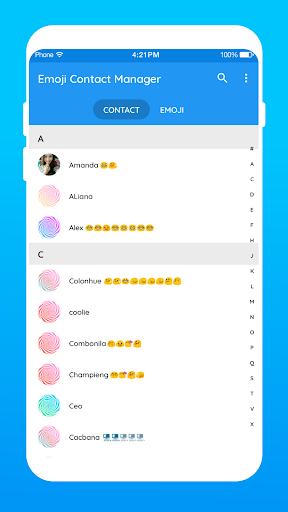 Emoji Contact: Contact Emoji Maker - عکس برنامه موبایلی اندروید