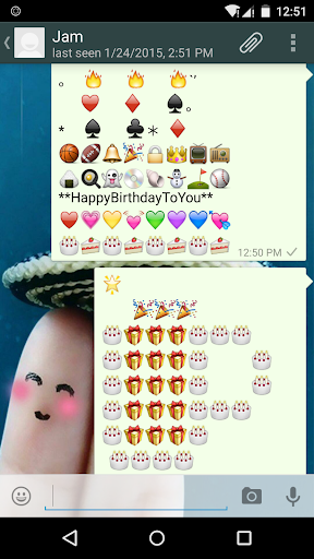 Birthday Art -Emoji Keyboard🎂 - عکس برنامه موبایلی اندروید