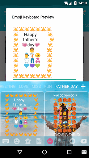 Father’s Day Emoji Art Free - Image screenshot of android app
