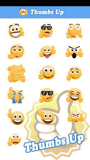 Free Thumbs Up Emoji Sticker - Image screenshot of android app