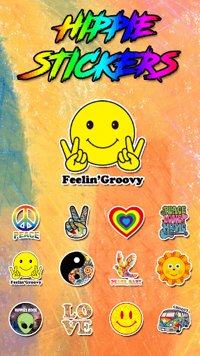 Hippie Sticker- Emoji Keyboard - Image screenshot of android app