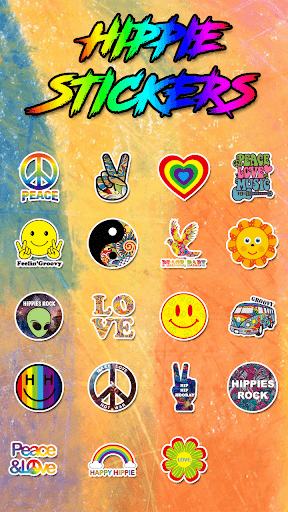Hippie Sticker- Emoji Keyboard - عکس برنامه موبایلی اندروید
