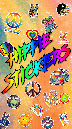 Hippie Sticker- Emoji Keyboard - عکس برنامه موبایلی اندروید