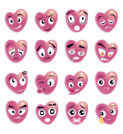 Pink Love Emoji Sticker Art - عکس برنامه موبایلی اندروید