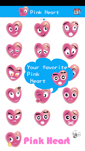 Pink Love Emoji Sticker Art - عکس برنامه موبایلی اندروید