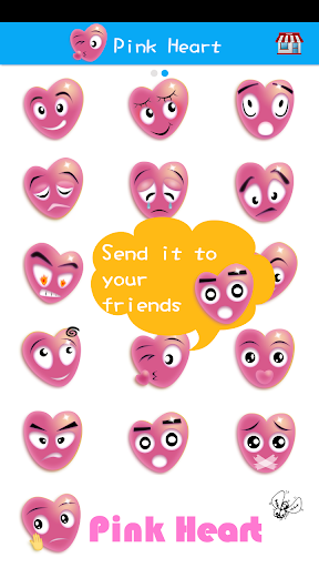 Pink Love Emoji Sticker Art - عکس برنامه موبایلی اندروید