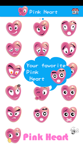 Pink Love Emoji Sticker Art - Image screenshot of android app