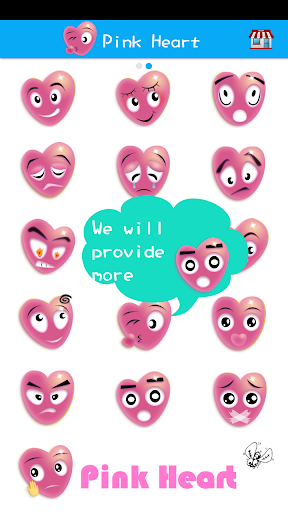 Pink Love Emoji Sticker Art - عکس برنامه موبایلی اندروید