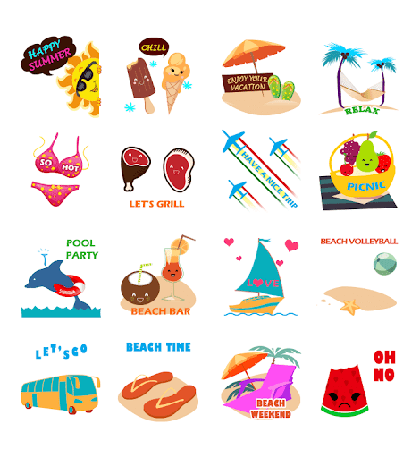 Summer Holiday Sticker GIF - عکس برنامه موبایلی اندروید
