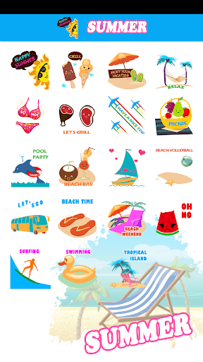 Summer Holiday Sticker GIF - Image screenshot of android app