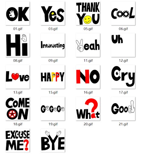 Text Gif Cute Emoji Keyboard sticker - Image screenshot of android app