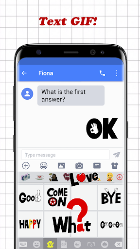 Text Gif Cute Emoji Keyboard sticker - Image screenshot of android app
