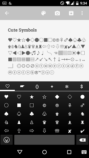 Cute Symbols - Emoji Keyboard♤ - عکس برنامه موبایلی اندروید