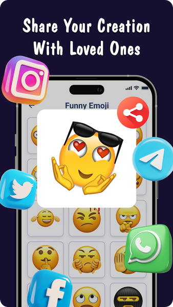 DIY Emoji: Funny Emoji Maker - عکس برنامه موبایلی اندروید