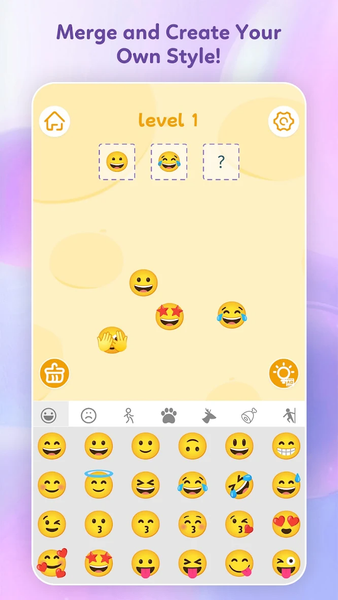 Emoticon Maker Launcher - Gameplay image of android game