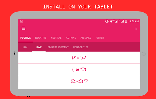 Kaomoji - Japanese Emoticons - عکس برنامه موبایلی اندروید