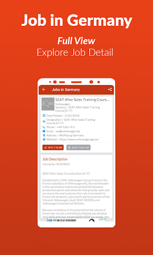Jobs in Germany - عکس برنامه موبایلی اندروید