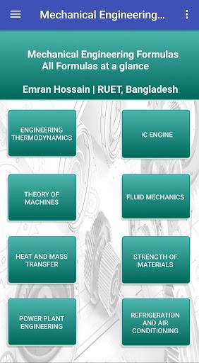 Mechanical Engineering Formula - Image screenshot of android app