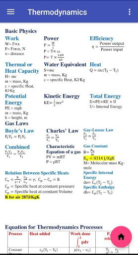Mechanical Engineering Formula - Image screenshot of android app