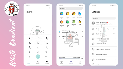 Gradient Minimal EMUI Theme - Image screenshot of android app