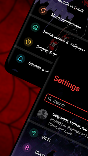 Spider EMUI ۱۱/۱۰/۹/۸/۵ Theme - عکس برنامه موبایلی اندروید