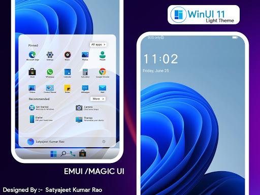 WinUI 11 Light/Dark Theme for EMUI 11/10/9.1/9 - عکس برنامه موبایلی اندروید