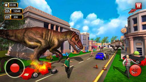 Dinosaur Games City Rampage - Gameplay image of android game