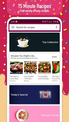 15 Minutes Recipes - عکس برنامه موبایلی اندروید