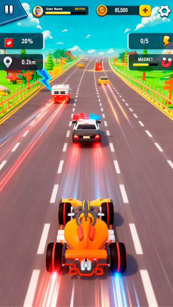 Mini Car Endless Racing Game - عکس بازی موبایلی اندروید