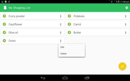 My Shopping List - to do list - Image screenshot of android app