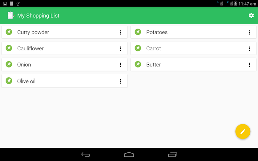 My Shopping List - to do list - Image screenshot of android app