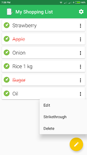 My Shopping List - to do list - عکس برنامه موبایلی اندروید