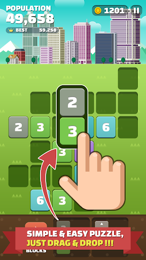 My Little Town : Number Puzzle - Gameplay image of android game